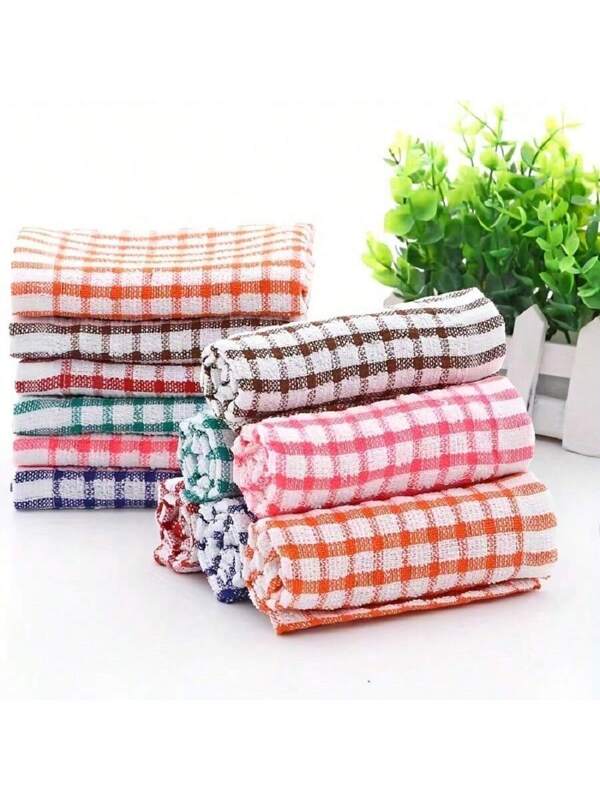 12-Pack Dish Cloths, Contemporary Style, Lightweight Oblong Kitchen Cleaning Towels, Hand Wash Only, Woven Weaving Method, Space Theme, Reusable Dish Towels,Kitchen,Bathroom,Home,Household Suppliers Multicolor