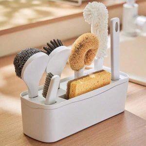 Multi-Function Steel Wire Ball Brush With Handle, Cleaning Brush Set For Kitchen Household Multicolor