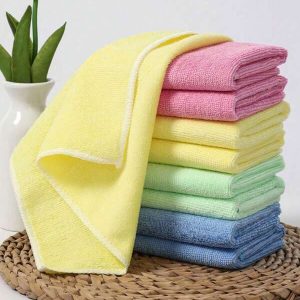 1/5/10pcs Reusable Kitchen Cleaning Cloth, Multi-Purpose Oil-Free Dishwashing Towel For Household Cleaning Of Kitchen And Bathroom, Durable Absorbent Towel For Easy Removal Of Stains And Grease, Cleaning Supplies Multicolor