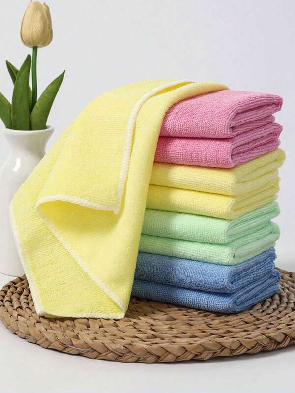 1/5/10pcs Reusable Kitchen Cleaning Cloth, Multi-Purpose Oil-Free Dishwashing Towel For Household Cleaning Of Kitchen And Bathroom, Durable Absorbent Towel For Easy Removal Of Stains And Grease, Cleaning Supplies Multicolor