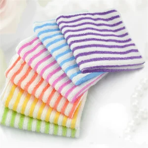 2/5/10pcs Reusable Microfiber Kitchen Dishcloths, Soft Absorbent Cleaning Rags, Multi-Purpose For Kitchen, Bathroom, Car, Windows Multicolor