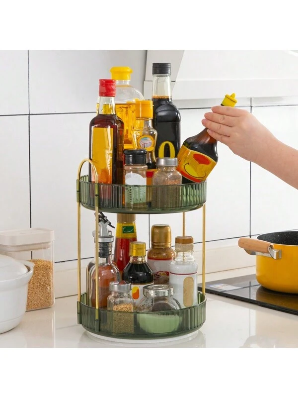 Kitchen 360?? Rotating Seasoning Rack, Seasoning Rack, Kitchen Small Tools Rotating Storage Rack Multicolor